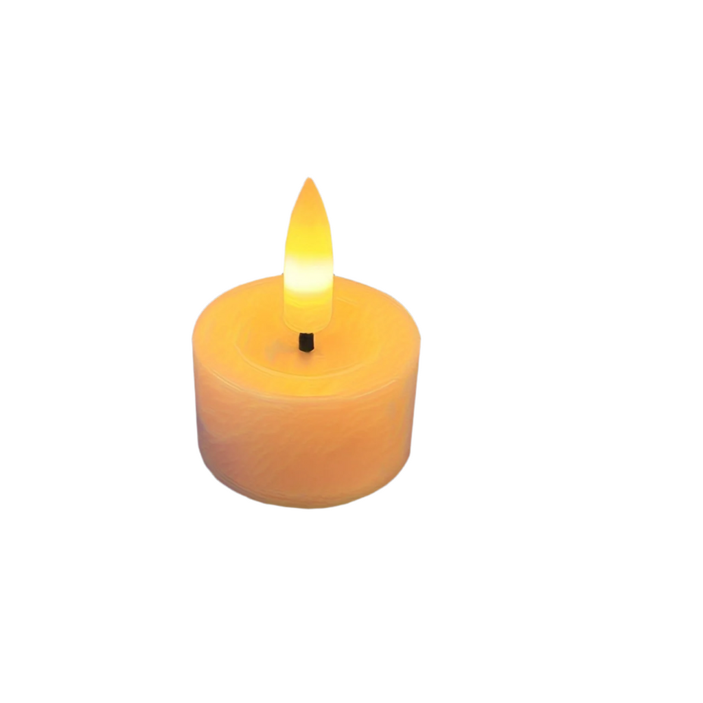 Set of 6 Flameless Tea Lights with Remote - Flickering for Cozy Evenings