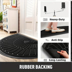 Semi-circular rubber doormat – Durable and non-slip for indoor and outdoor use