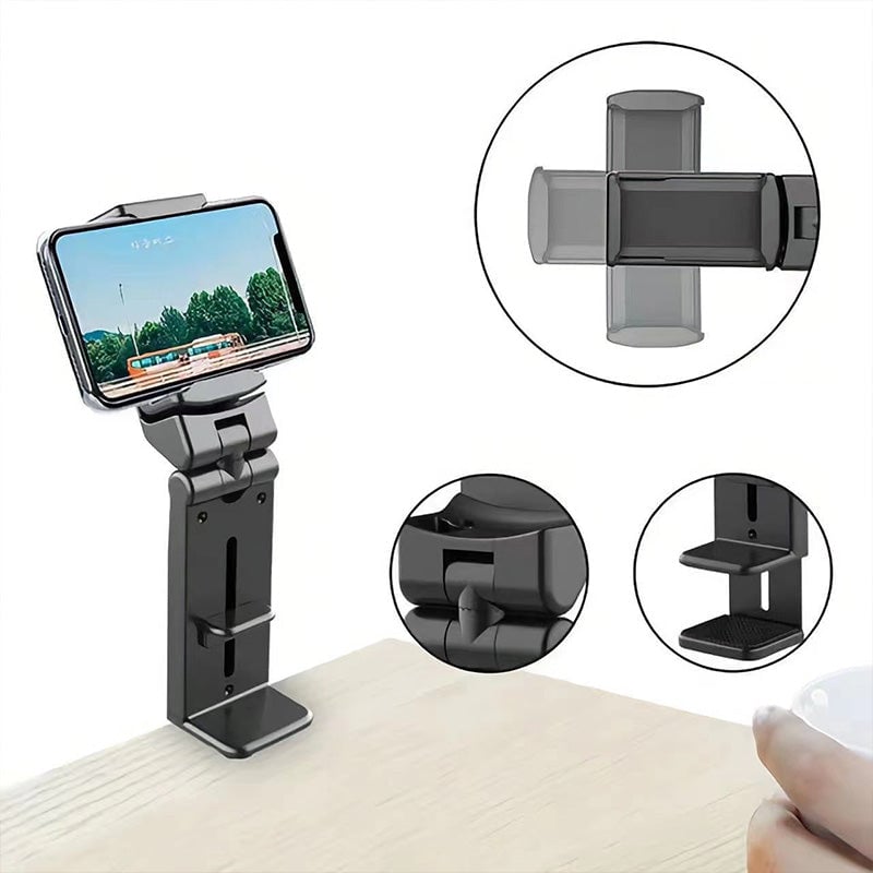 360 degree rotatable, multifunctional, foldable and retractable phone holder