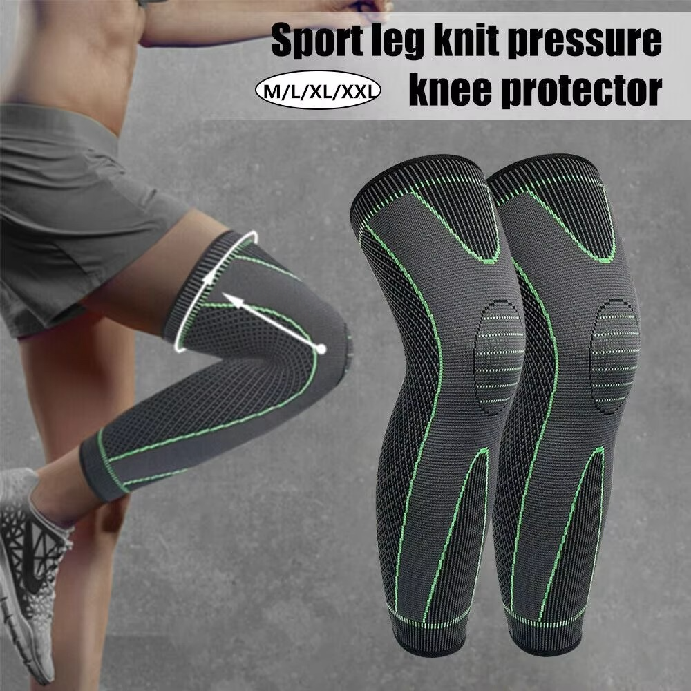Knee Support Compression Sleeve for Full Leg Stabilization and Joint Relief