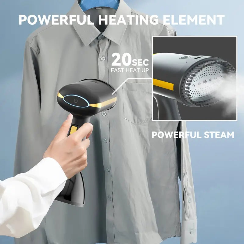 Portable 1100W Steam Iron with 300ml Water Tank & Quick Heat-Up