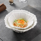 Flower Shaped Ceramic Deep Bowl