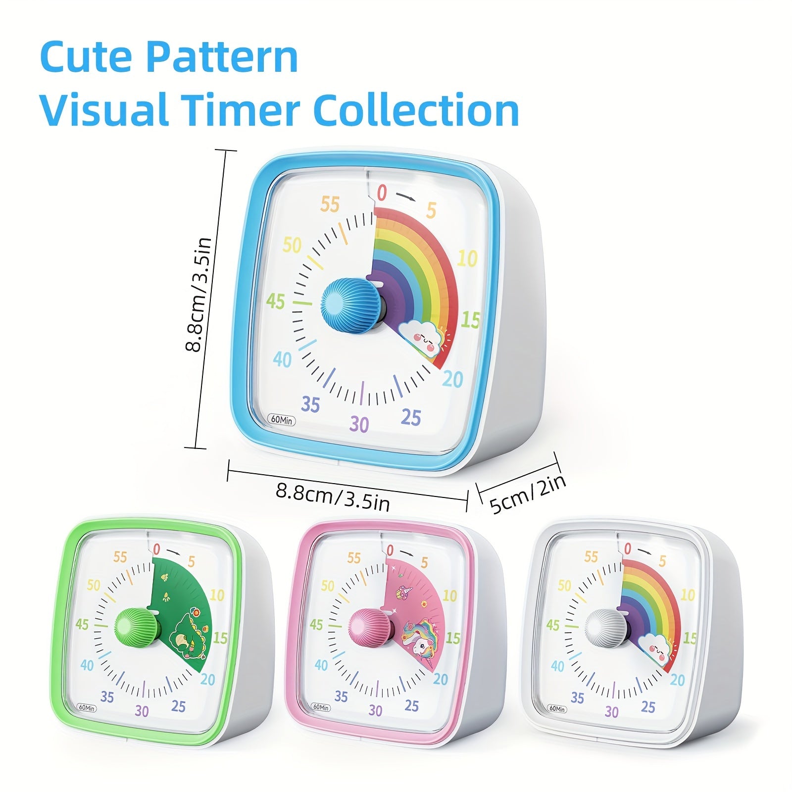 Rainbow Time Management Timer – Visual 60-Minute Countdown Timer for Study, Work and Home