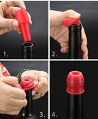 Reusable bottle stopper for sparkling wine