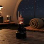 Mini Gas Flame Torch Table Lamp