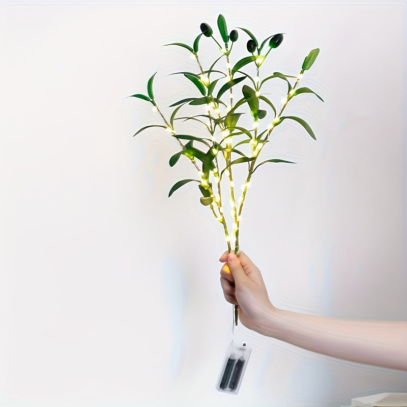 Illuminated Olive Tree LED Lamp – Modern Decor for Festive Occasions, Weddings, Birthdays, and Party Atmosphere, Ideal for Dining Table, Cabinet, or Café Decor