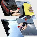 Telescopic car dusting brush with soft cotton thread