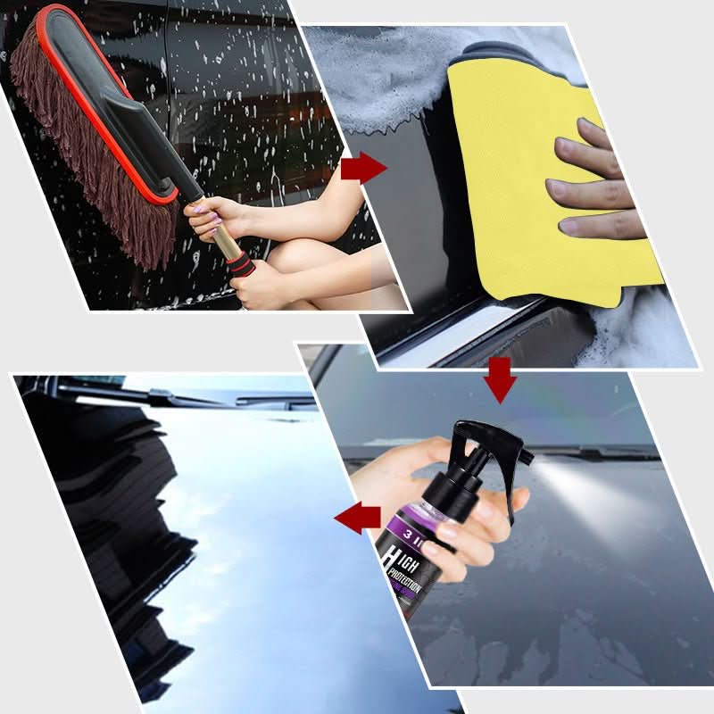 Telescopic car dusting brush with soft cotton thread