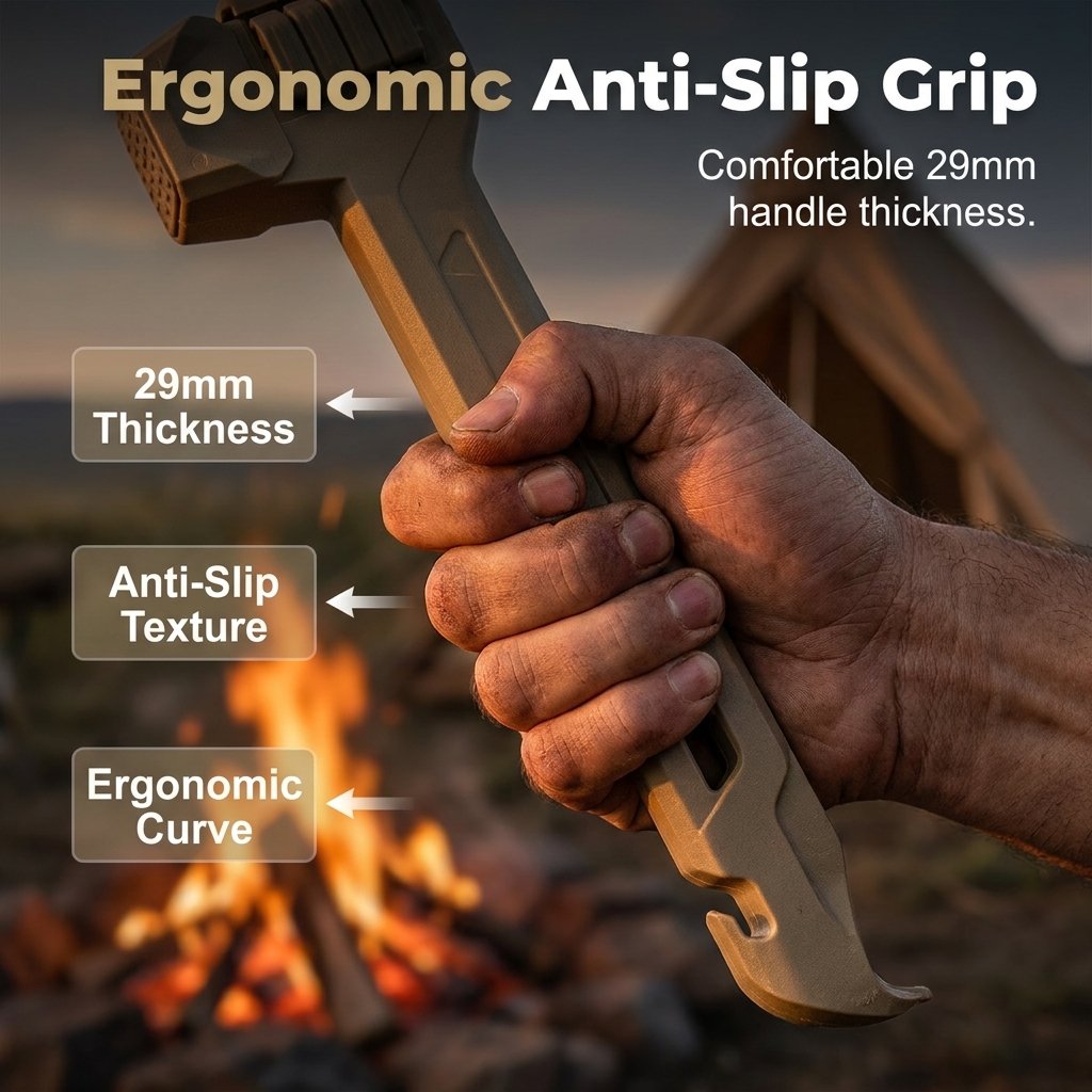 Multifunctional Camping Hammer & Tent Stake Puller