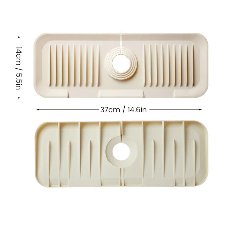 Silicone sink faucet splash guard mat