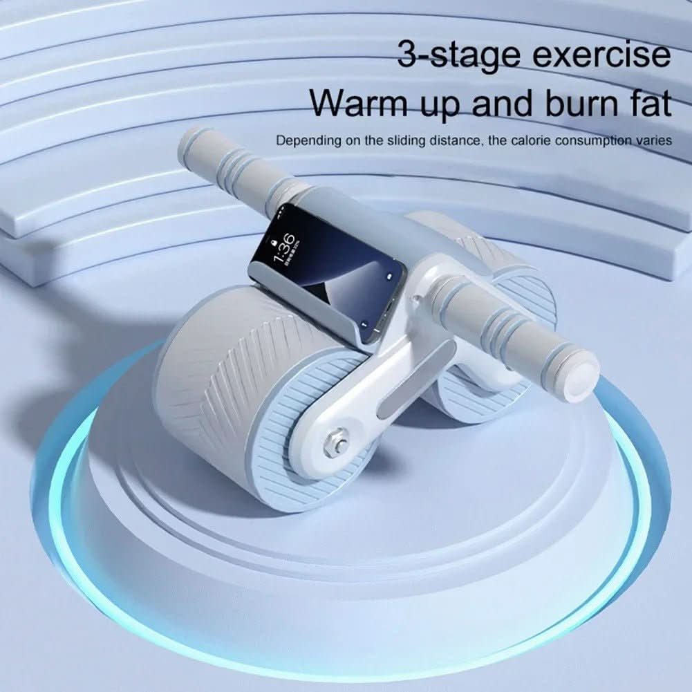 Roller - Non-slip abdominal trainer wheel with recoil function