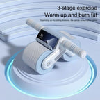 Roller - Non-slip abdominal trainer wheel with recoil function
