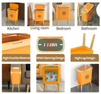 GoldenSlim Modern Trash Can with Lid
