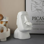 Tissue box in Easter Island statues design