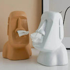 Tissue box in Easter Island statues design
