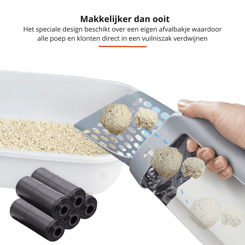 QUICKCLUMP – Cat Litter Scoop with Built-In Odor-Blocking Waste Container