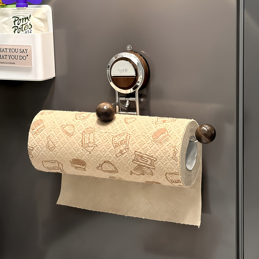 KitchenGrip Roll Holder Stainless Steel Paper Towel Holder with Suction Cup