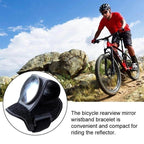 Cycling Wrist Rearview Mirror | Wide-Angle Safety Accessory | Adjustable & Lightweight