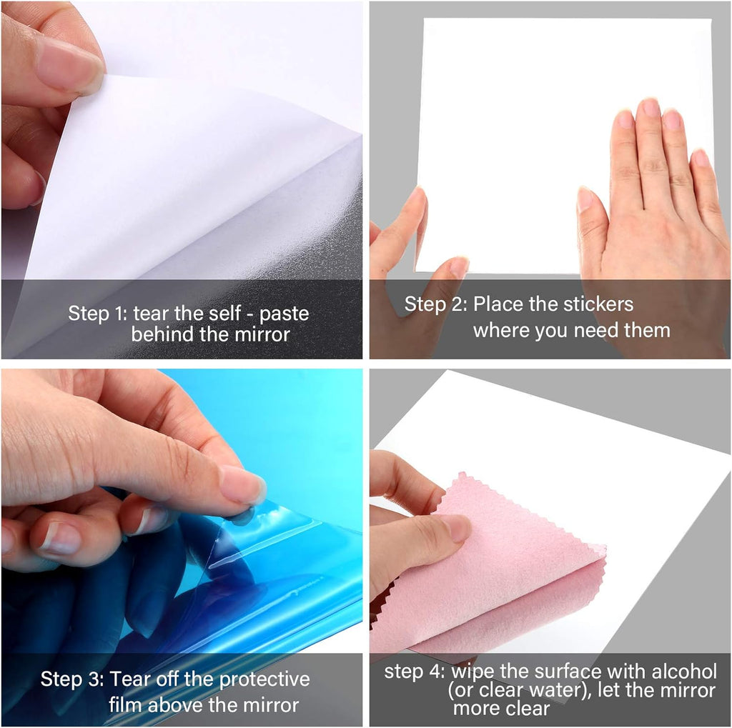 Flexible Mirror Sheets | Shatterproof PET Wall Mirror | Peel & Stick Design | Lightweight & Safe