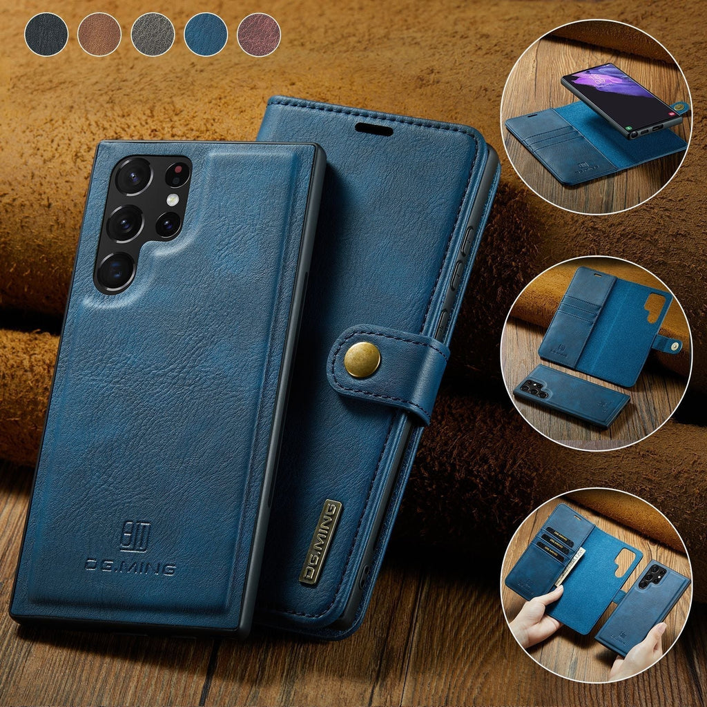 2 in 1 removable flip leather case for Samsung Galaxy