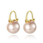 Black Pearl Earrings Available in White Champagne Grey Gold and Black Pearl Dangle Earrings