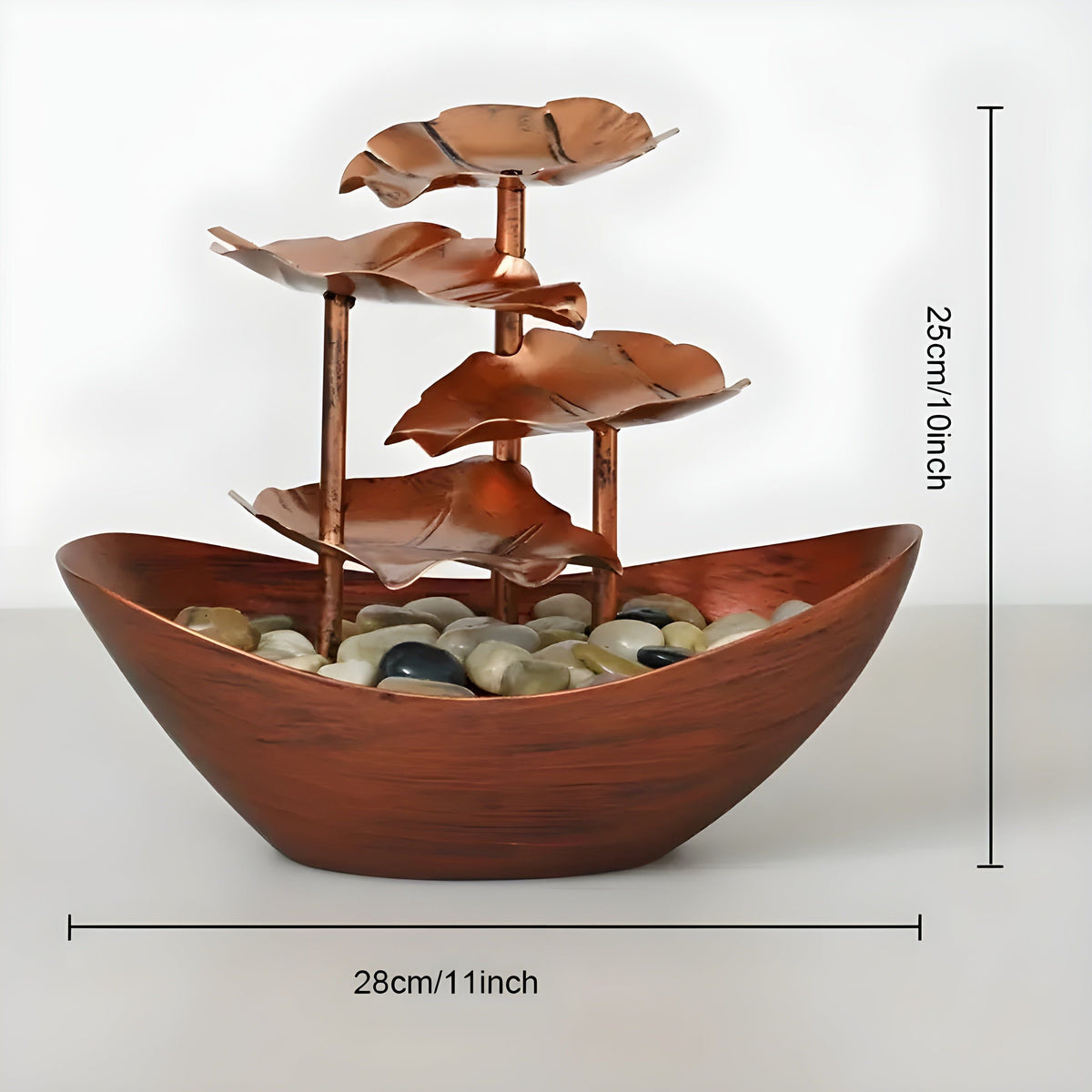 LED decorative leaf-inspired fountain