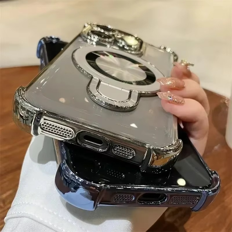Premium Magnetic iPhone Case with MagSafe Stand & Shockproof Protection
