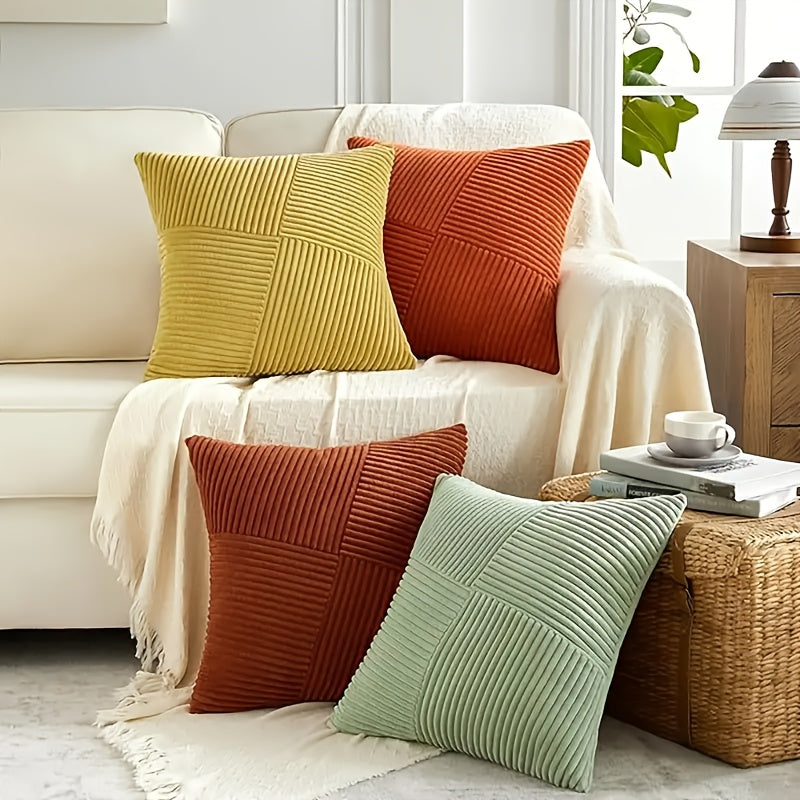 NordLiv Pillowcase Set | Boho Style | Soft Cord | 2 pieces, 45×45 cm, 50x50cm