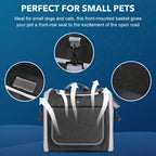 Expandable Pet Bike Basket – Comfortable & Safe Bicycle Carrier for Small Dogs and Cats