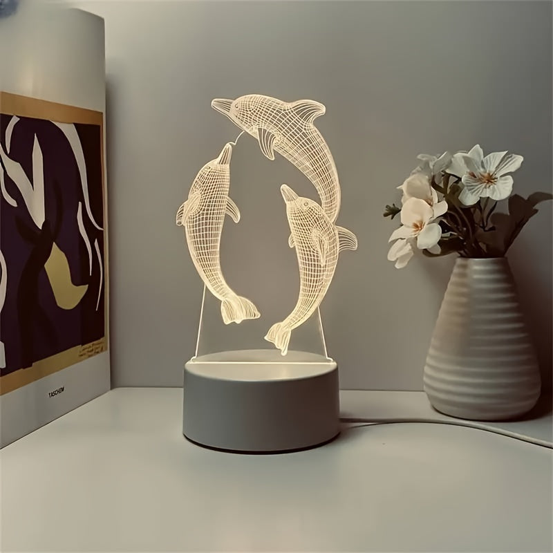 GeoDolphin - Trendy 3D Illusion Table Lighting