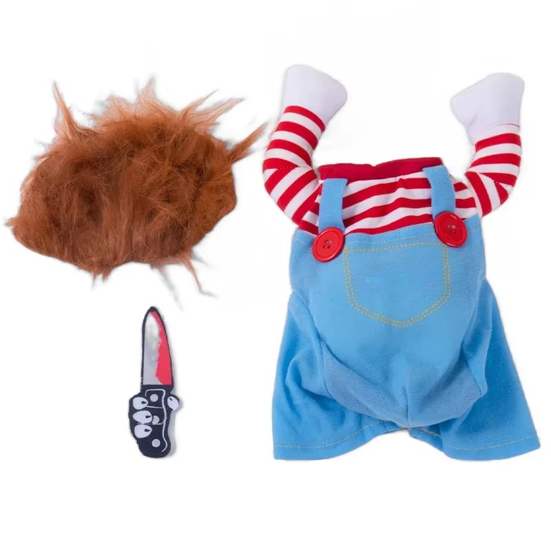 Chucky-Inspired Pet Costume for Dogs and Cats