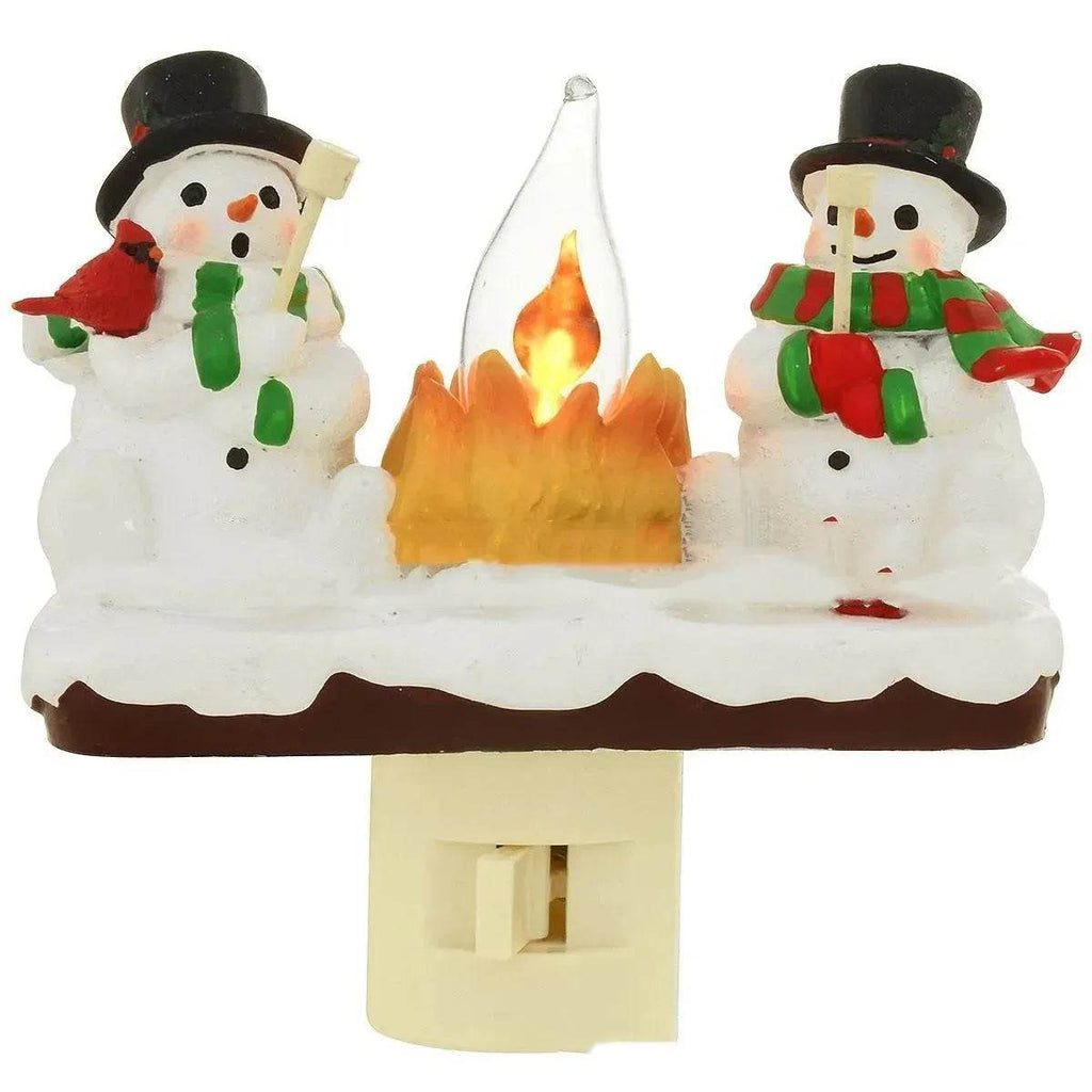 Christmas Snowman And Campfire Night Light Gift for kids