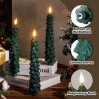 LED Christmas Candle | Musical Flameless Candlelight | Holiday Decoration for Warm Ambience