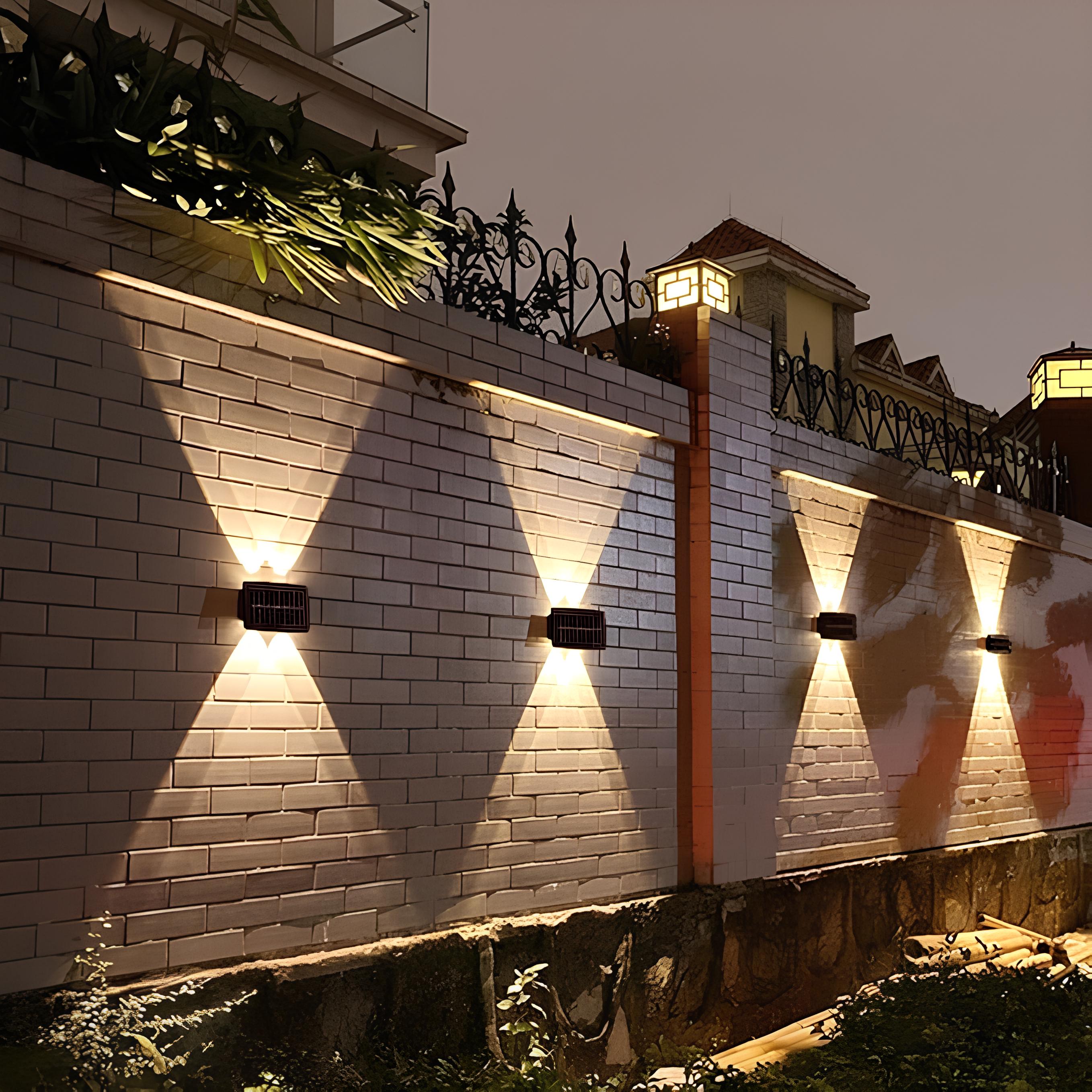 Wall Light Outdoor Solar LED Warm White