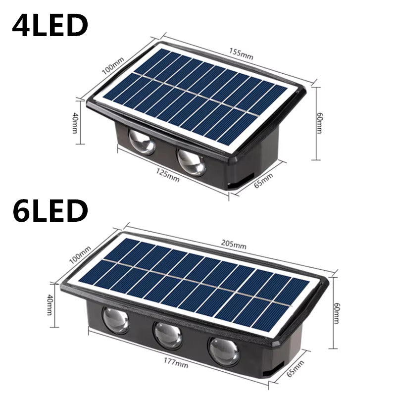 Wall Light Outdoor Solar LED Warm White