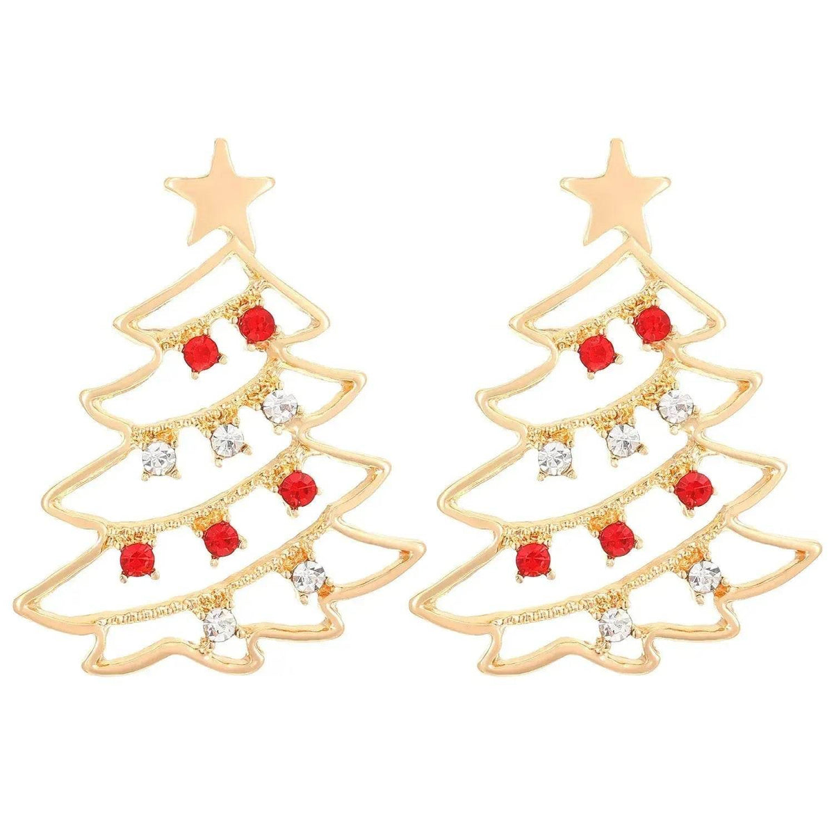 Christmas Earrings With Christmas Tree Colorful Zircon Christmas Tree Earrings For Women Personality Earrings Party Jewelry Christmas Gift