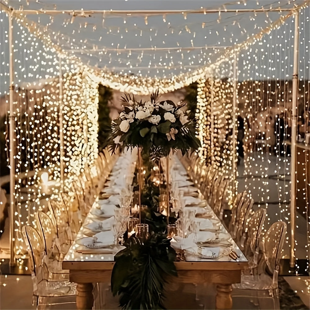 Fairy Lights Curtain Warm White LED USB Set