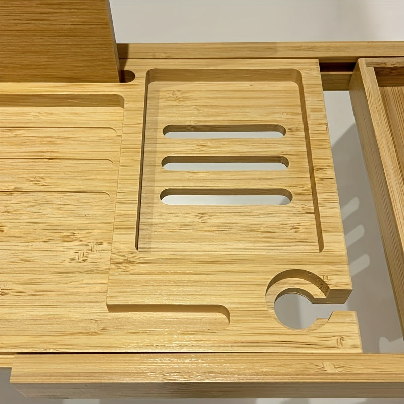 Bamboo Bathtub Tray - For Ultimate Relaxation