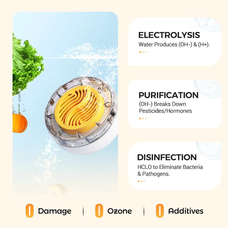 Wireless Waterproof Portable Food Cleaner & Purifier
