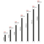 Linear black minimalist LED outdoor wall light