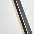 Linear black minimalist LED outdoor wall light