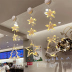 Christmas 3pcs LED Light Star Hanging Tree Sucker Window Ornaments