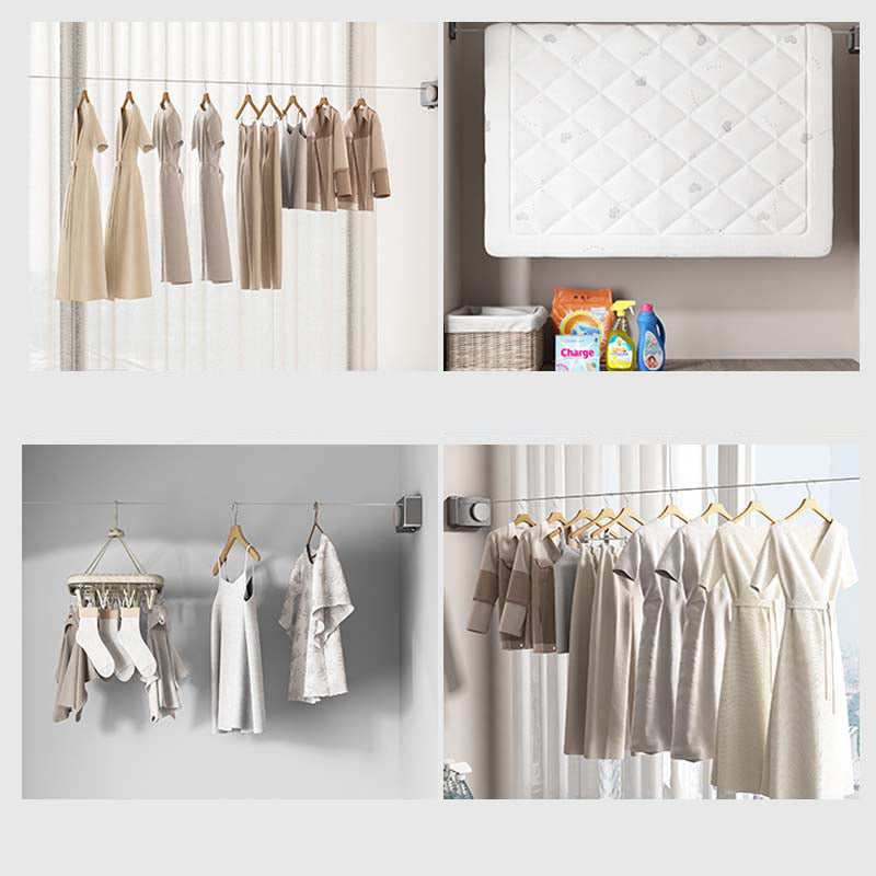Invisible retractable laundry line