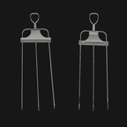 Stainless Steel 3-Prong BBQ Grill Skewers