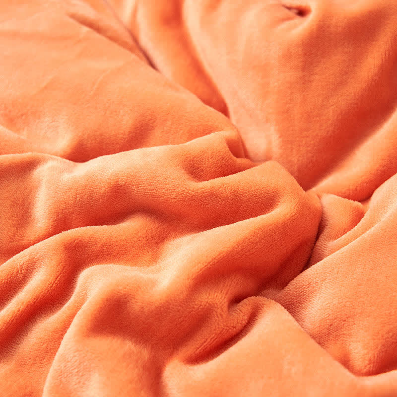 Solid thick double-sided velvet cube blanket