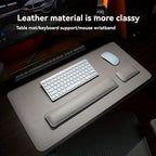Three-Piece Desk Set made of PU Leather - With Pad and Wrist Supports