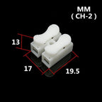 Self-locking push terminal connector