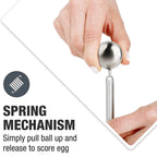 Egg Cracker Topper Set Stainless Steel Soft Hard Boiled Egg Opener Kit