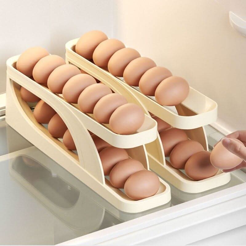 Automatic Rolling Egg Storage Rack for Fridge