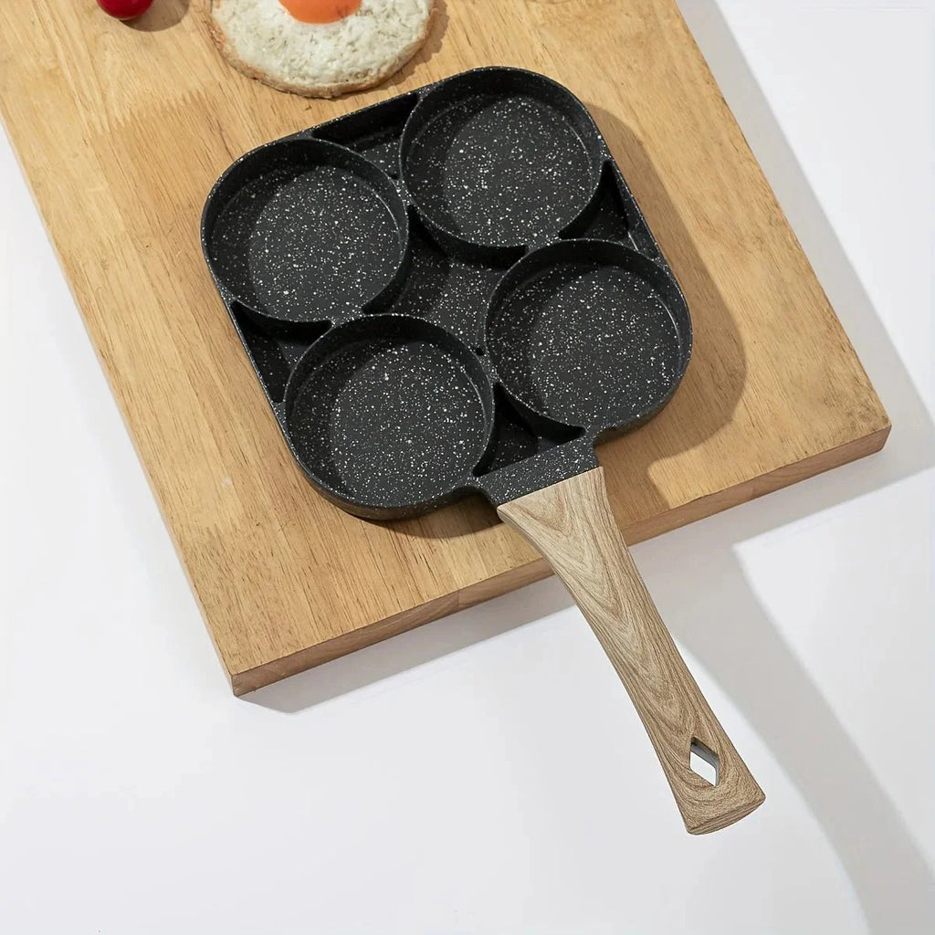 ChefVerra Non-Stick Omelette Pan | 4-hole frying pan for eggs, pancakes, and burgers